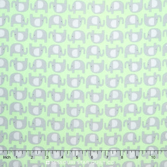 The Wild Bunch Flannel - Park Nature Elephants Yardage