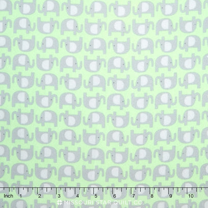 The Wild Bunch Flannel - Park Nature Elephants Yardage