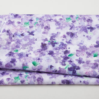 Dreaming of Tuscany - Packed Petals Purple 2 Yard Cut