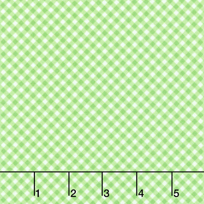 Playtime Flannel - Bias Gingham Green Yardage