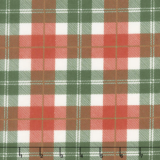 Designer Flannel - Plaid Color Red Green Yardage