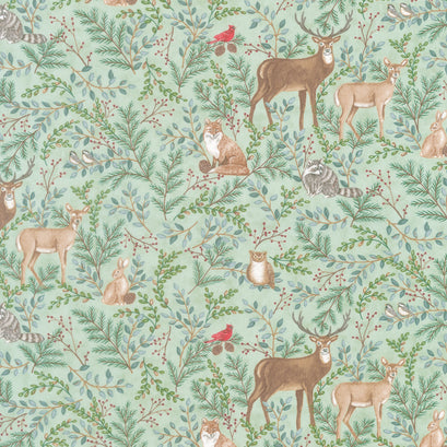 Woodland Winter - Woodland All Over Eucalyptus Yardage