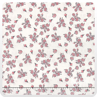 Think Pink - Floral Cream Yardage