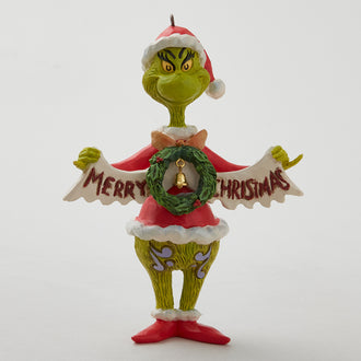 Jim Shore Dr. Seuss Grinch Holding Banner Ornament