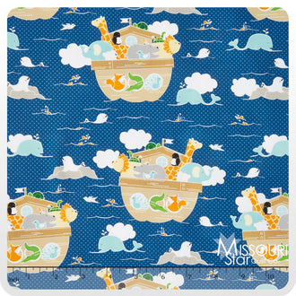 Little Ark - Main Blue Yardage