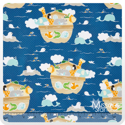 Little Ark - Main Blue Yardage