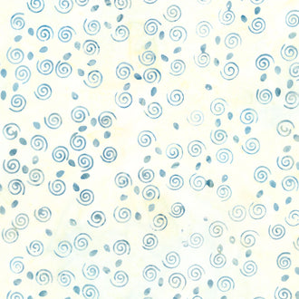 Misty Mornings Batiks - Swirls Teal Aqua Yardage