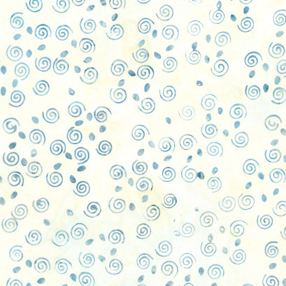 Misty Mornings Batiks - Swirls Teal Aqua Yardage