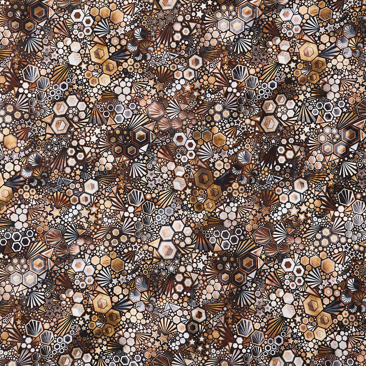 Phantasma Wide - Geometric Walnut Yardage