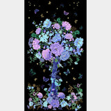 Luminous - Floral Tree Black Metallic Panel Primary Image