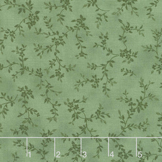 Avery Hill - Blossom Branches Green Yardage