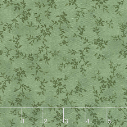 Avery Hill - Blossom Branches Green Yardage
