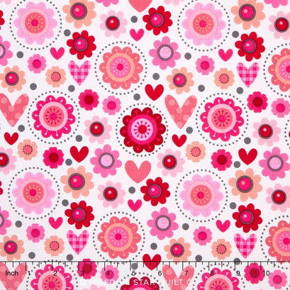 Lovebugs Collection - Main White Yardage