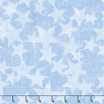 All American Road Trip - Stars Blender Light Blue Yardage
