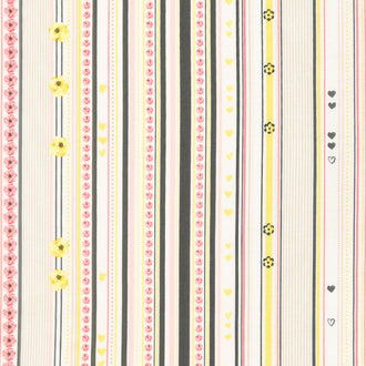 Petal Lane - Petal Fanciful Cream Yardage
