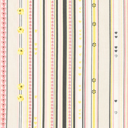 Petal Lane - Petal Fanciful Cream Yardage