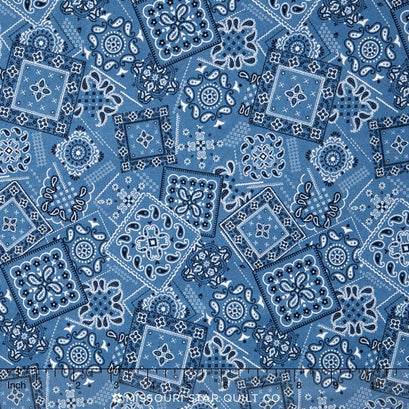 Sevenberry - Bandana Patches Denim Yardage