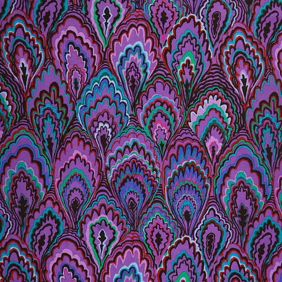 Kaffe Fassett Collective - February 2025 Warm Colorway Marble Scallops Purple Yardage