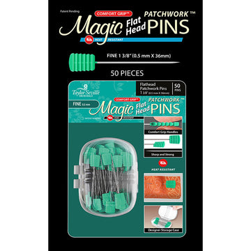 Magic Pins™ Flathead Patchwork Fine Pins - 50 count