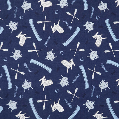 Lake Retreat - Lakeside Toss Navy Yardage