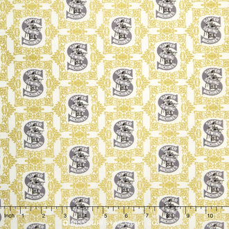 Sewing with Singer - Logos Grey Metallic Yardage