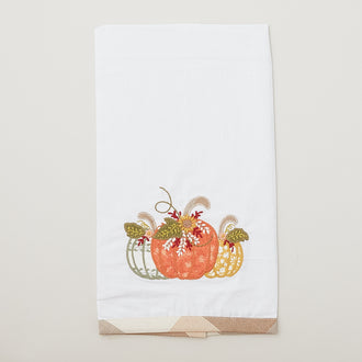 Happy Harvest Pumpkin Trio Tea Towel