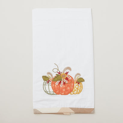Happy Harvest Pumpkin Trio Tea Towel