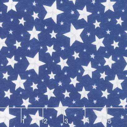 Berry Sweet - Allover Stars Blue Yardage