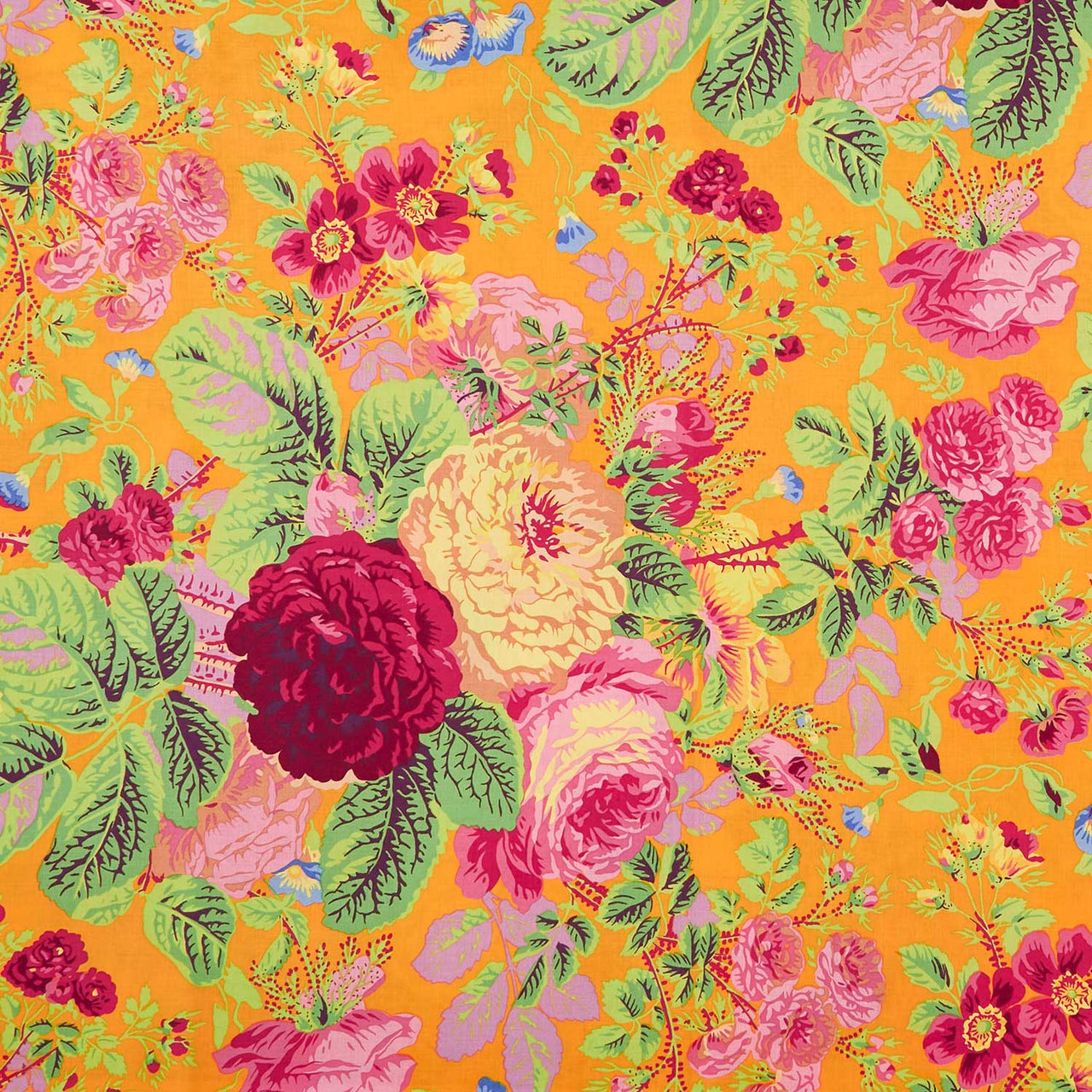 Kaffe Fassett Collective - February 2025 Warm Colorway Gradi Floral Gold Yardage