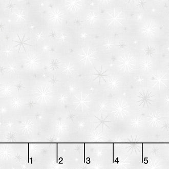 Winter's Grandeur - Frost Twinkle Silver Metallic Yardage