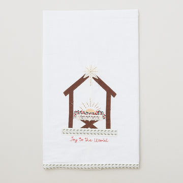 Joy To The World Nativity Tea Towel Primary Image