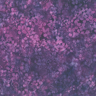 Poetic Bouquet Batiks - Hydrangea Hyacinth Yardage