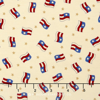 Sew American! - Flags Cream Yardage
