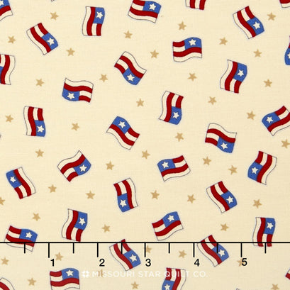 Sew American! - Flags Cream Yardage
