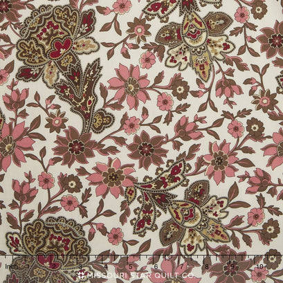 Sweet Charlotte - Flowers Ivory Yardage