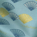 Imperial Collection 14 - Garden Colorstory Fans Turquoise Metallic Yardage