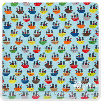 Treasure Map - Boats Blue Yardage