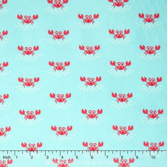 Beachy Keen - Crabs Aqua Yardage