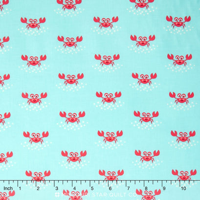Beachy Keen - Crabs Aqua Yardage