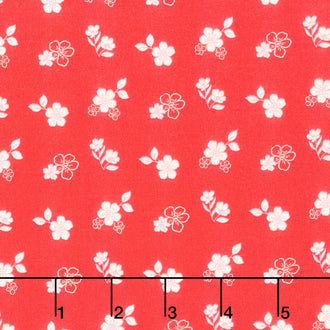 Feed My Soul - Tossed Floral Red Yardage