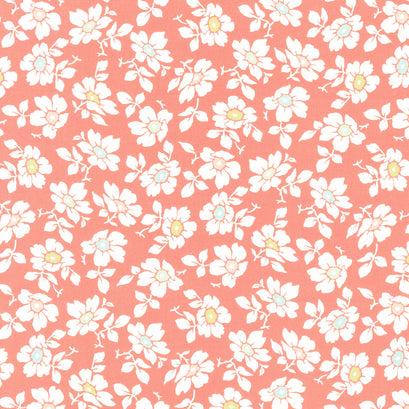 Jelly & Jam - Flour Sack Daisy Rhubarb Yardage