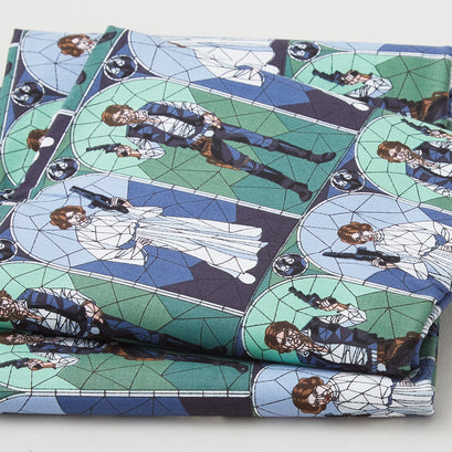 Star Wars Stainglass Han Leia 2 Yard Cut