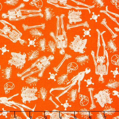 Eek Boo Shriek - Shriek Skeleton Orange Yardage
