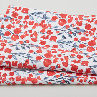 Pop of Red Favorites - Floral White 2 Yard Cut