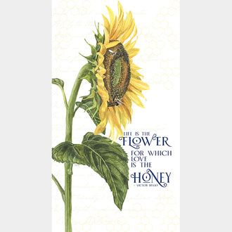 Honey Bees and Flowers Please - Life Is the Flower White Panel