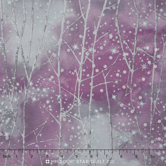 Sugar Plum - Trees Plum Metallic Yardage