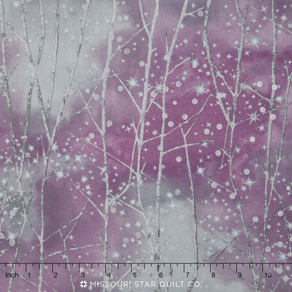 Sugar Plum - Trees Plum Metallic Yardage