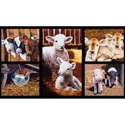 Down on the Farm - Barn Animals Digitally Printed Panel