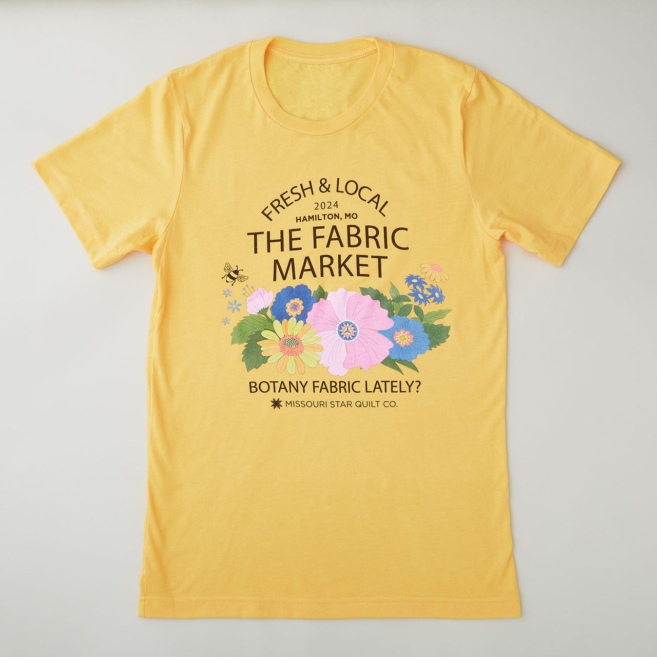 Missouri Star Botany Fabric Lately? T-shirt Heather Yellow-Gold - S Primary Image