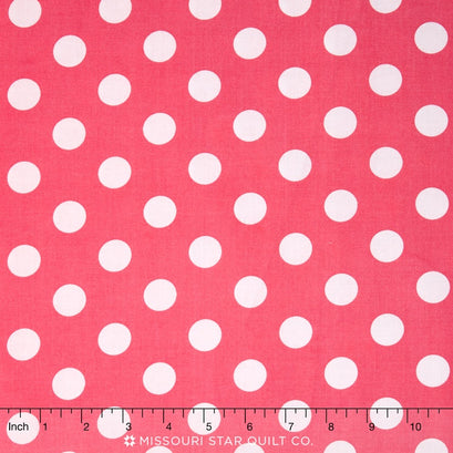 Medium Dots - Dot Hot Pink 108" Wide Backing